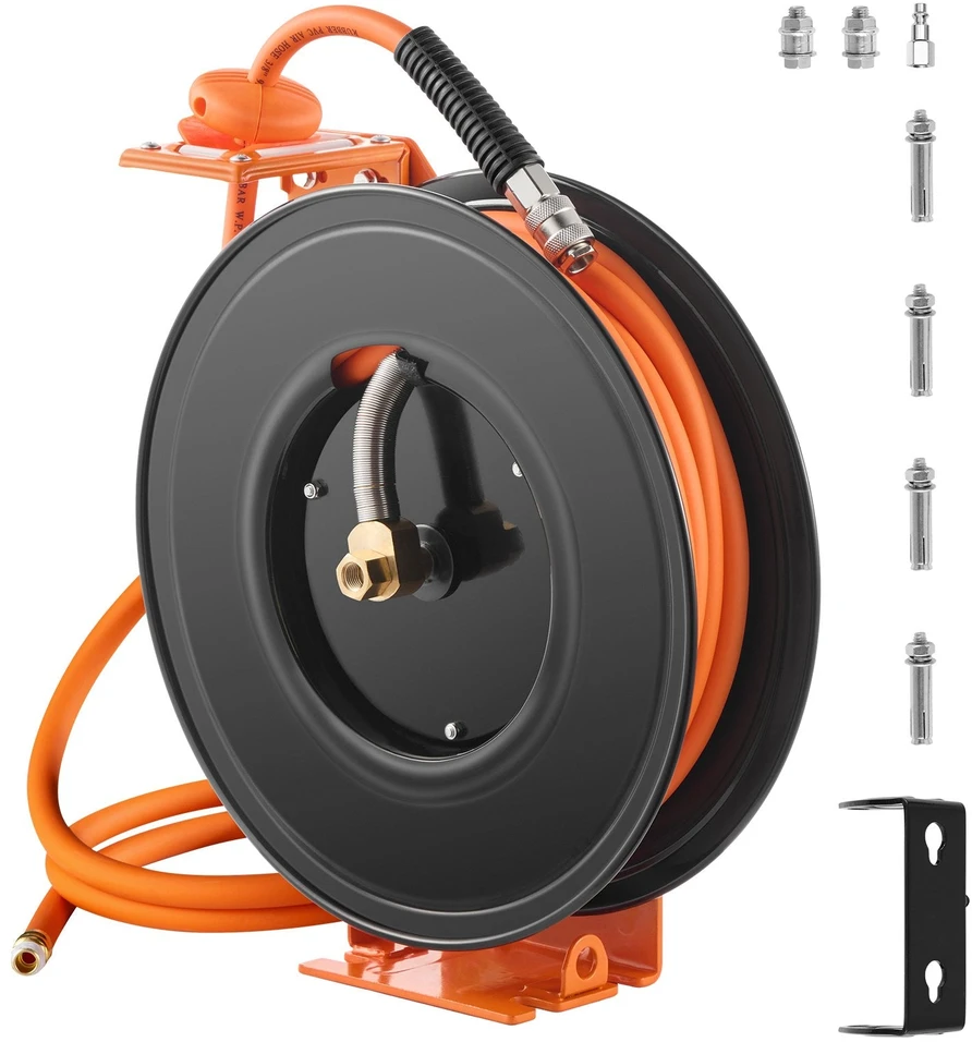 VEVOR Ištraukiama oro žarna su rite, 15 m, 300 PSI
