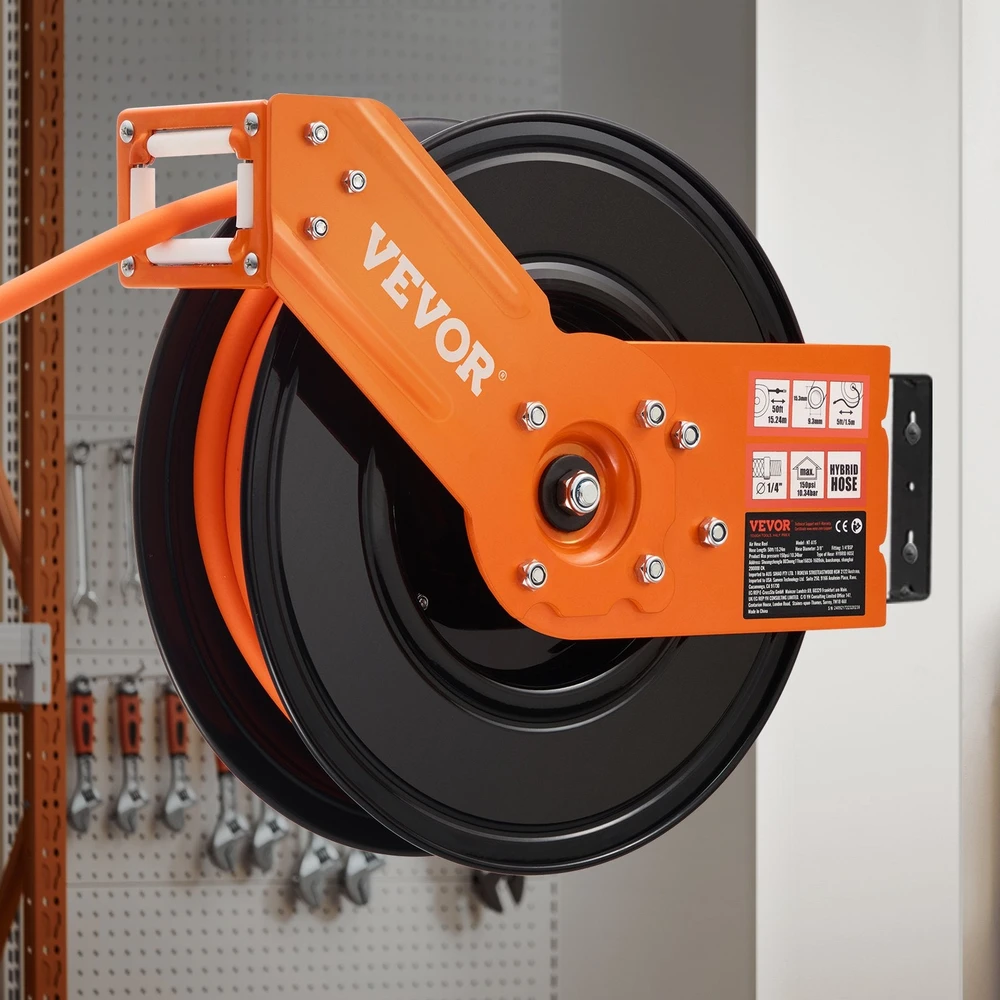 VEVOR Ištraukiama oro žarna su rite, 15 m, 300 PSI