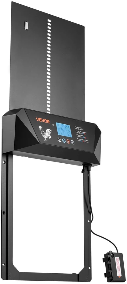 Vevor automatinės vištų tvarto durys su LCD ekranu