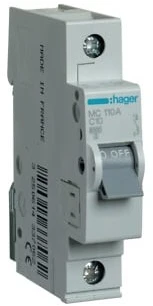 Automatinis jungiklis Hager MC110 (10A, 1P, 230V, 6kA)