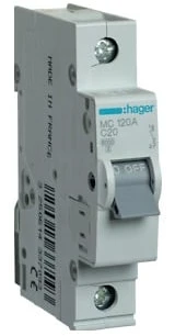 Automatinis jungiklis Hager MC120 (20A, 1P, 230V, 6kA)