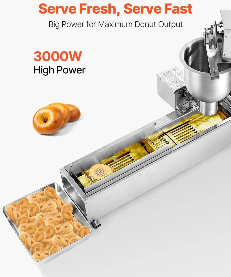Vaflinė VEVOR Automatinė spurgų gaminimo mašina 90 vnt/h