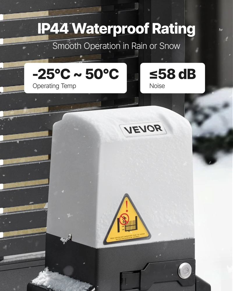 VEVOR 400 W elektrinis stumdomų vartų atidarytuvas su bėgeliu ir jutikliu