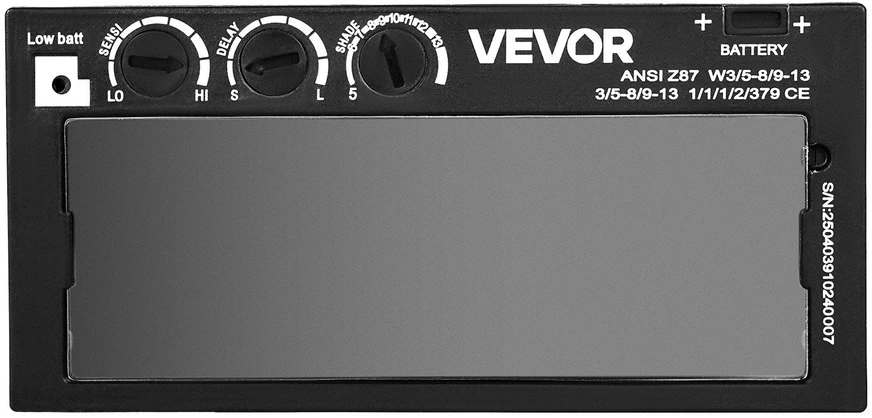 VEVOR Automatiškai tamsėjantis suvirinimo lęšis 108 x 51 mm
