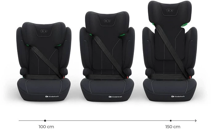Automobilinė kėdutė 2 viename Kinderkraft I-Spark 2 Plus, juoda