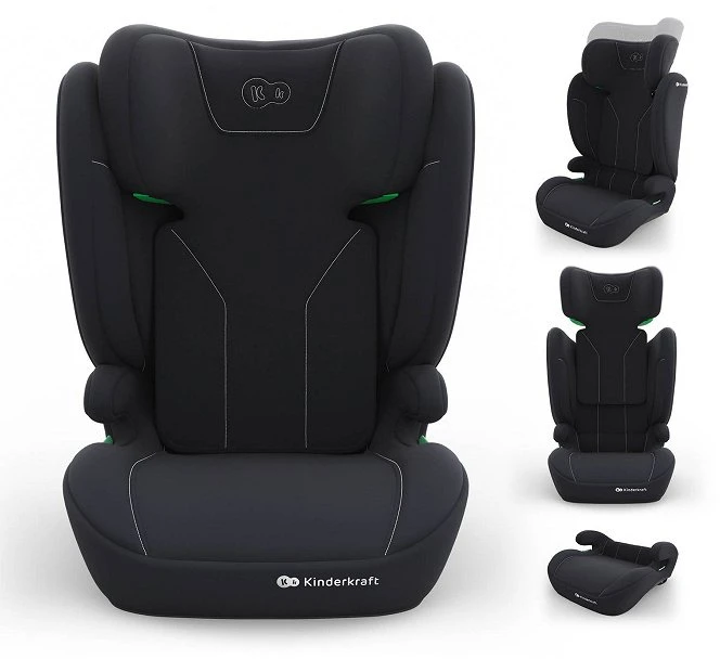 Automobilinė kėdutė 2 viename Kinderkraft I-Spark 2 Plus, juoda
