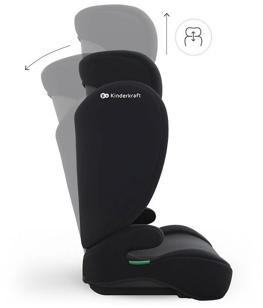 Automobilinė kėdutė 2 viename Kinderkraft I-Spark 2 Plus, juoda