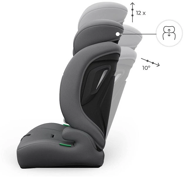 Automobilinė kėdutė 3 viename Kinderkraft Comfort Up 2 Plus, pilka