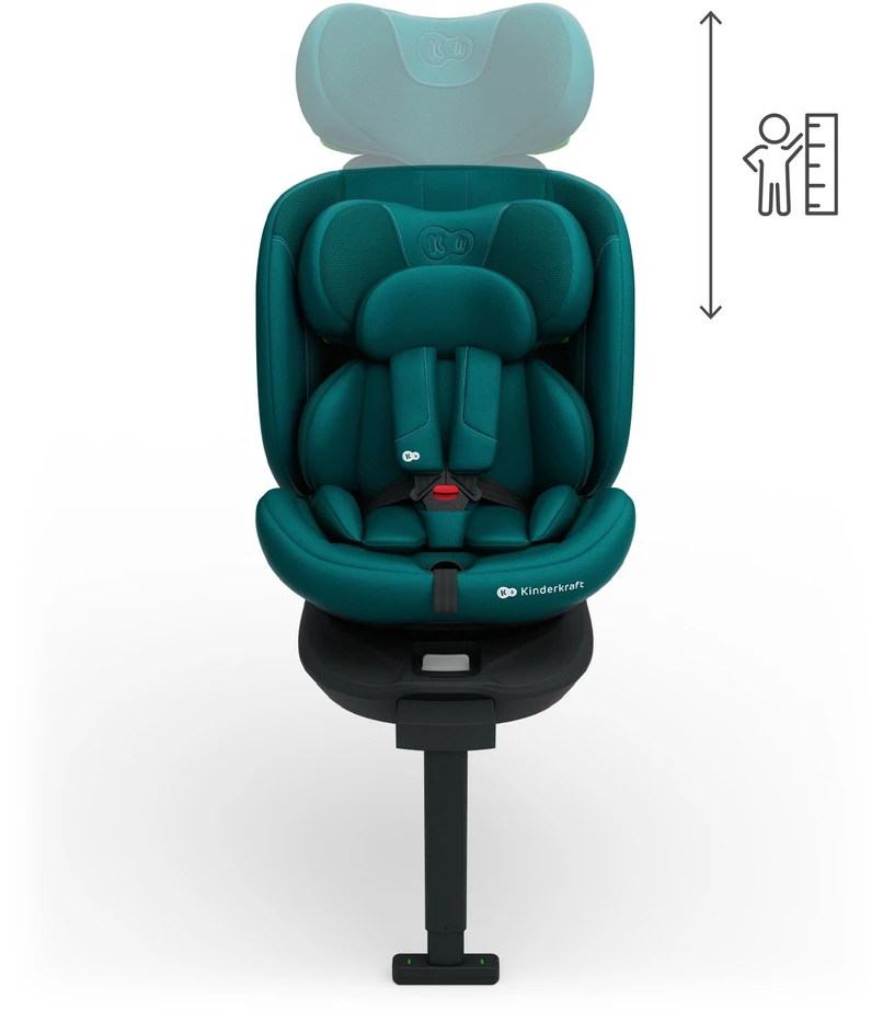 Automobilinė kėdutė Kinderkraft I-360 2 Plus, 40–150 cm, žalia