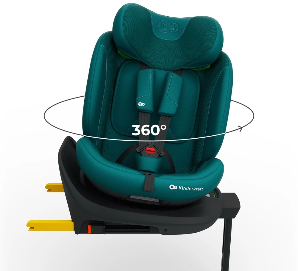 Automobilinė kėdutė Kinderkraft I-360 2 Plus, 40–150 cm, žalia