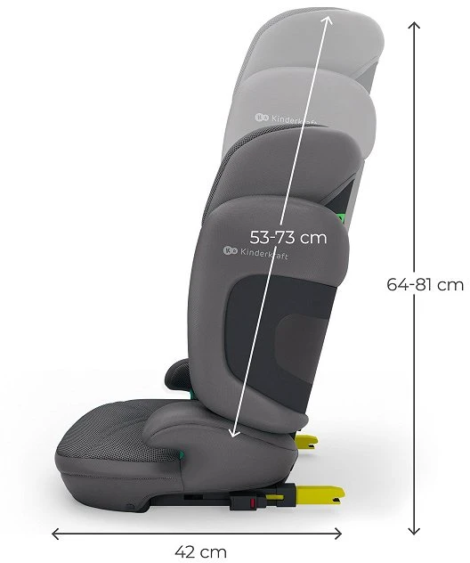 Automobilinė kėdutė Kinderkraft XPAND 2 Pro i-Size, 100–150 cm, pilka