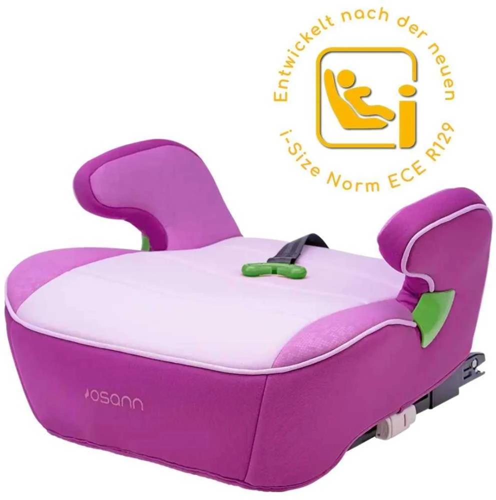 Automobilinės kėdutės paaukštinimas Osann Junior Isofix i-Size, (126-150 cm), Rožinės spalvos