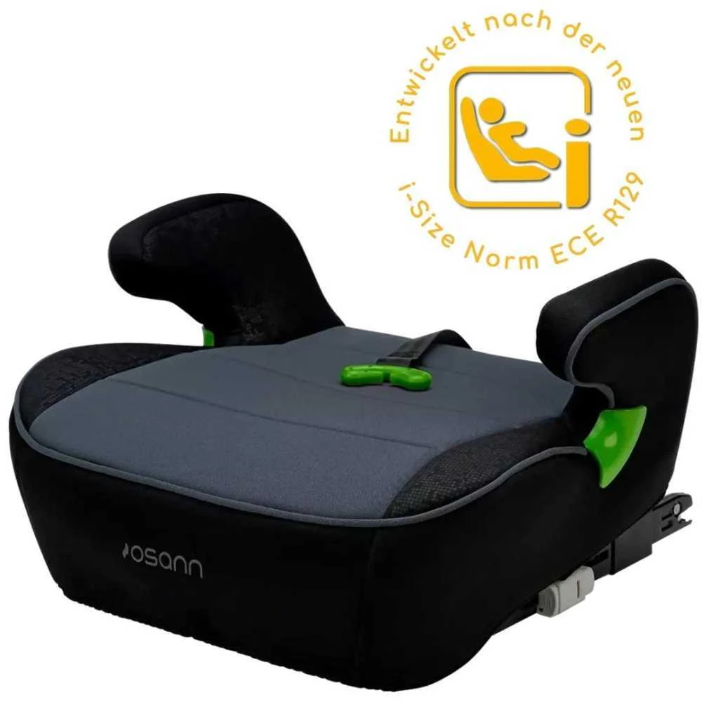 Automobilinės kėdutės paaukštinimas Osann Junior Isofix i-Size, (126-150 cm), Juodos - pilkos spalvos