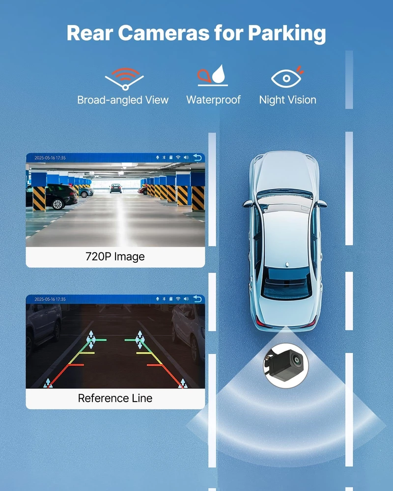 Automagnetola VEVOR Automobilio radijas su CarPlay ir kamera
