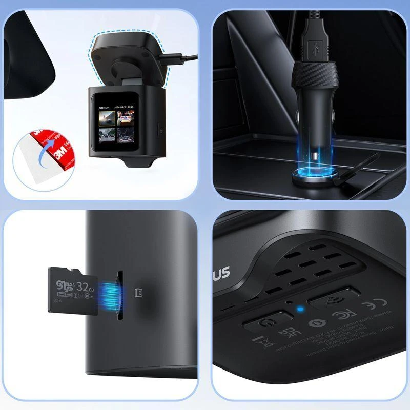 Baseus PrimeTrip VD1 Pro 4K Car DVR - juoda