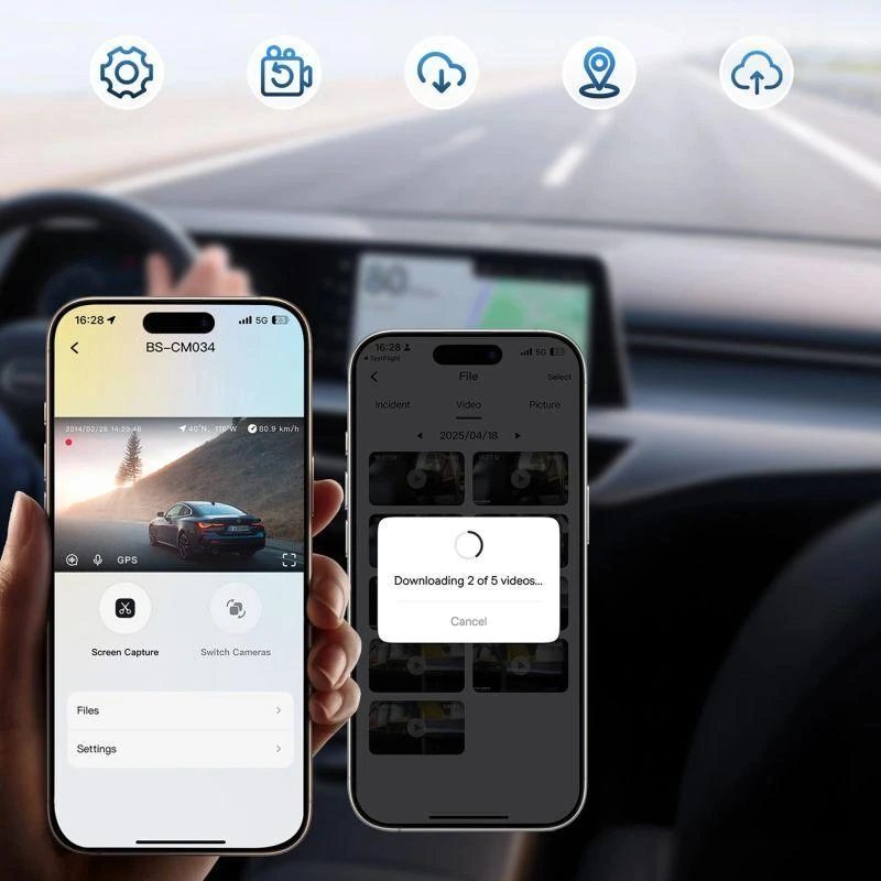 Baseus PrimeTrip VD1 Pro 4K Car DVR - juoda