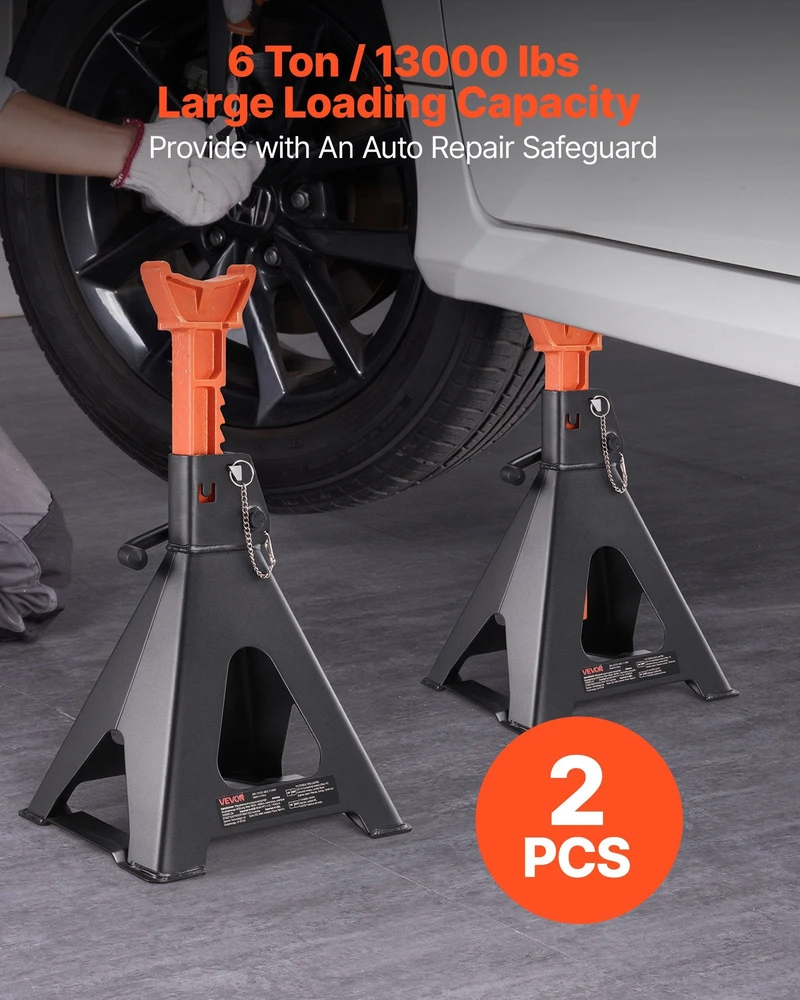 VEVOR Automobilio kėlikliai, 6 tonų apkrova, 370-580 mm aukštis