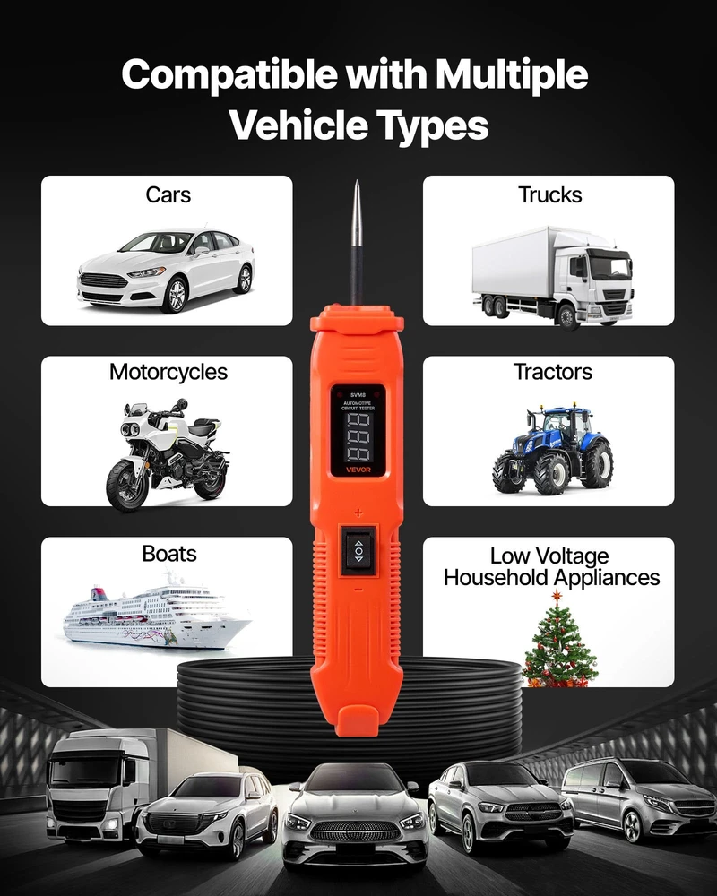 VEVOR Automobilių elektros grandinės testeris 6–36 DCV