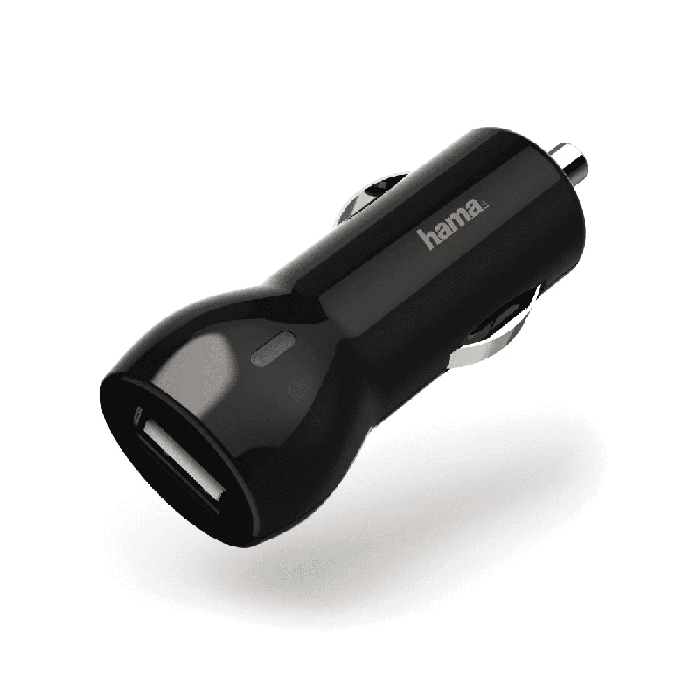 HAMA USB CAR CHARGER 12V 2.4A (Juodas)