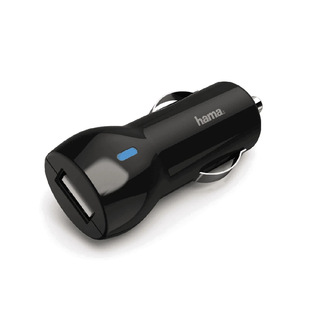 HAMA USB CAR CHARGER 12V 2.4A (Juodas)