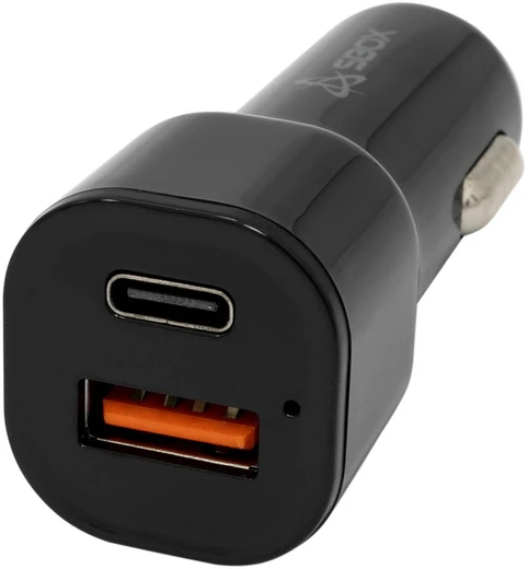 Sbox Automobilinis įkroviklis 38W, juodas