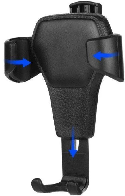 „Hurtel Car Holder H01“ juodos spalvos gravitacinis automobilio laikiklis ventiliacijos grotelėms