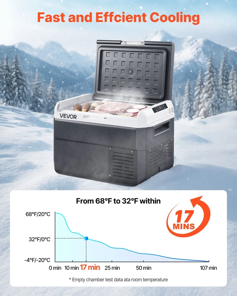 VEVOR 12 V automobilinis šaldytuvas, 25 L