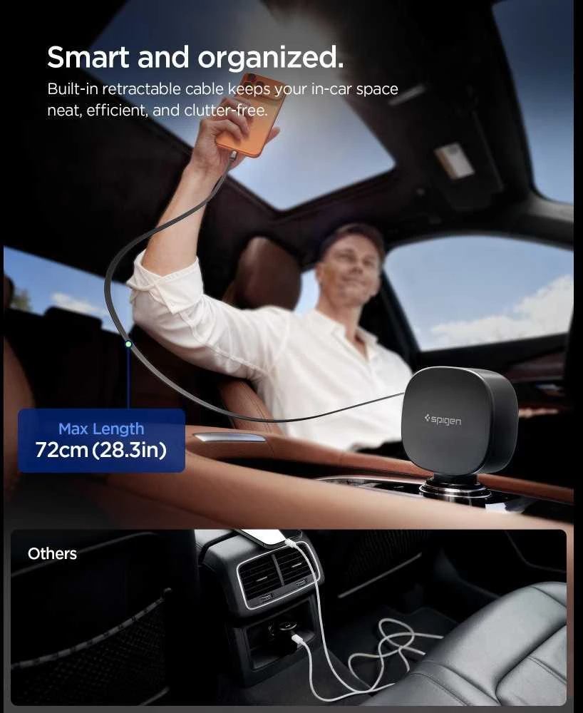 Automobilinis įkroviklis Spigen Essential 60W Car Charger EV603BT, juodas