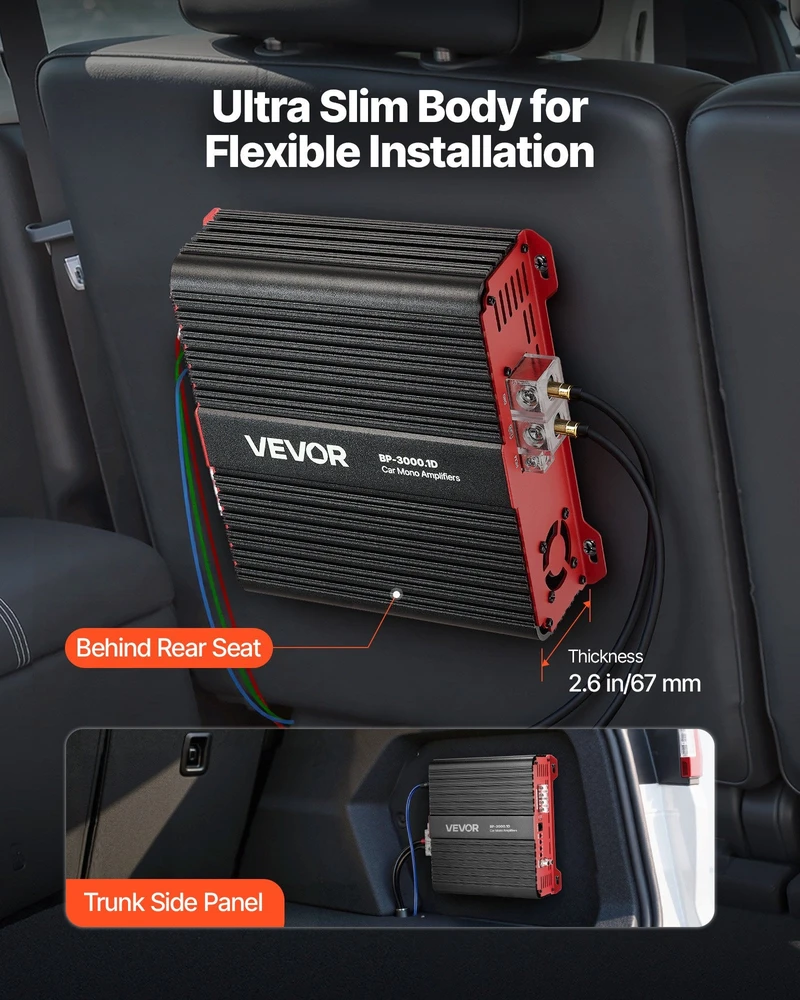VEVOR Automobilinis monoblokinis stiprintuvas 3000W