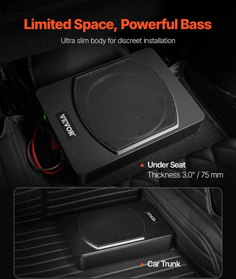 Vevor 10" 240W automobilio žemadažnis po sėdyne