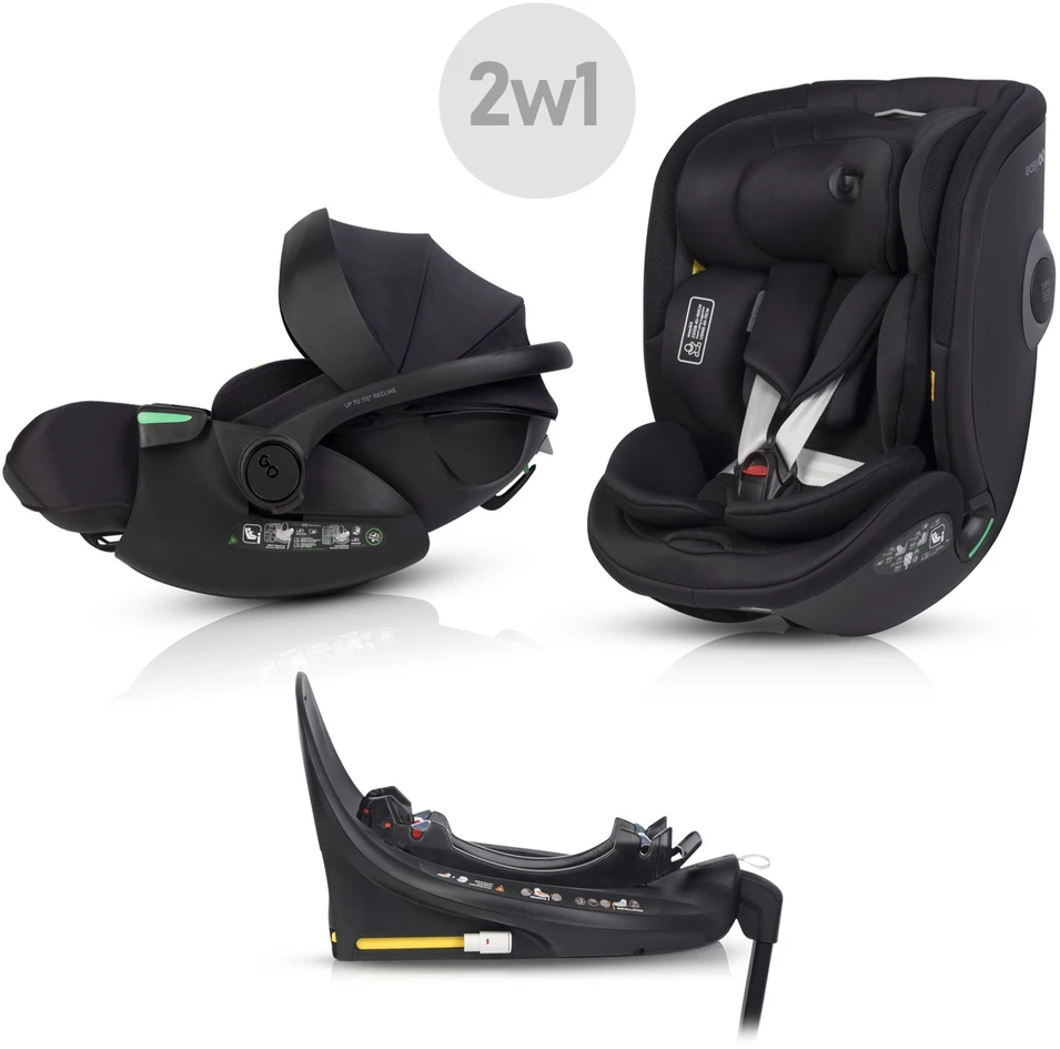 Automobilinių kėdučių rinkinys 2 viename EasyGo BUZ XTD PRO ir BUZ PRO BODY su ISOFIX baze