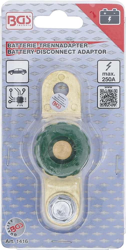 AUTOMOBILIO AKUMULIATORIAUS ATJUNGIMO ADAPTERIS | PLOKŠČIAS (1416)