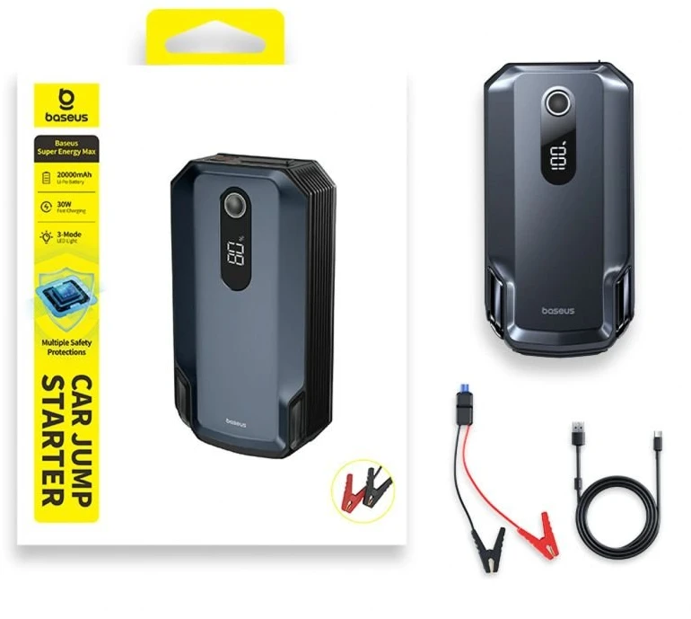 Baseus Super Energy Max išorinė baterija 20000mAh su 12V užvedimo funkcija