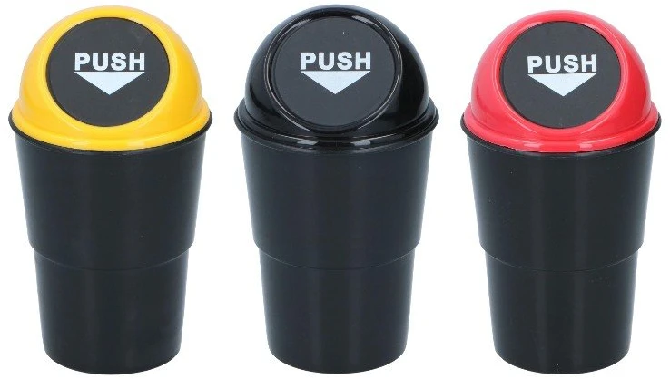 Dunlop – automobilio šiukšliadėžė 400 ml 10x17 cm (geltona / juoda)