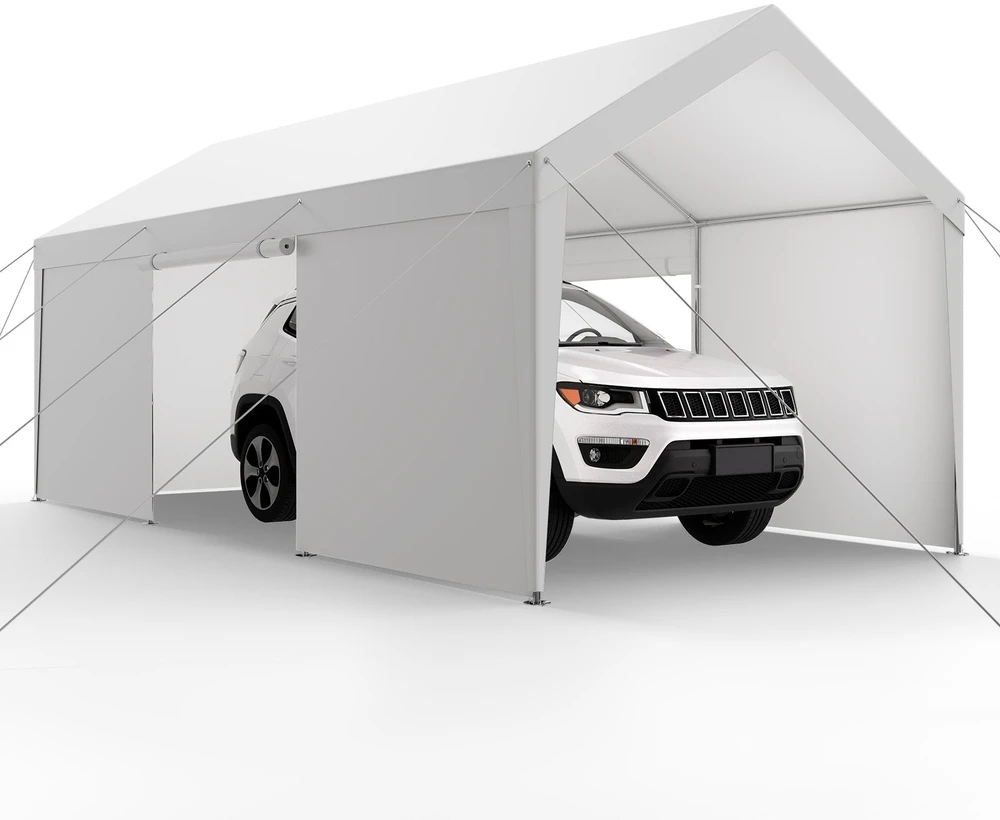 VEVOR Automobilių pastogė su šoninėmis sienelėmis 3x6 m