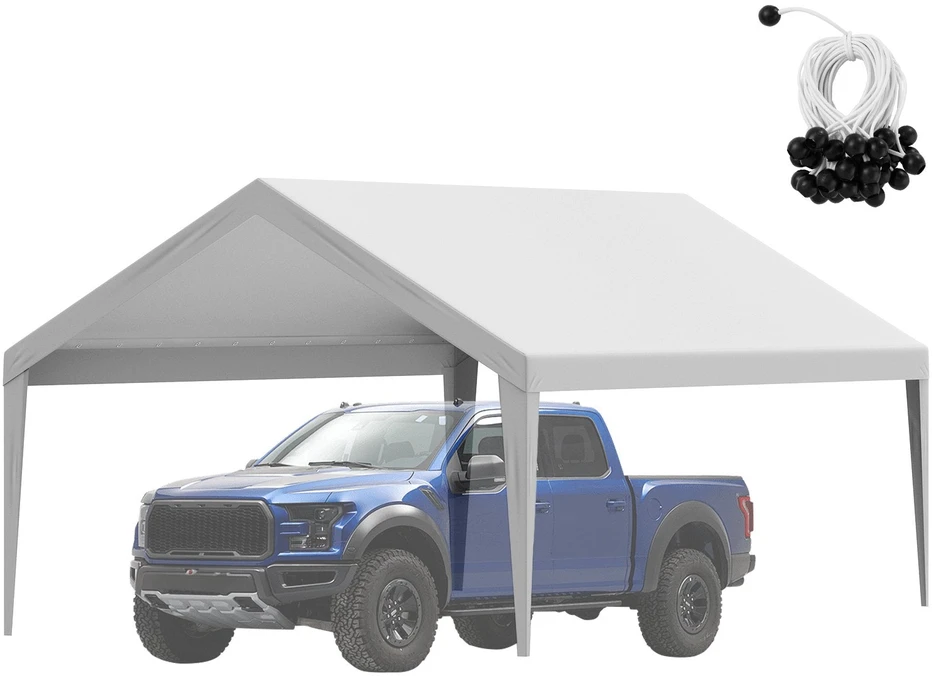 VEVOR Pakeičiamas automobilių stoginės tentas 396 x 610 cm, pilkas