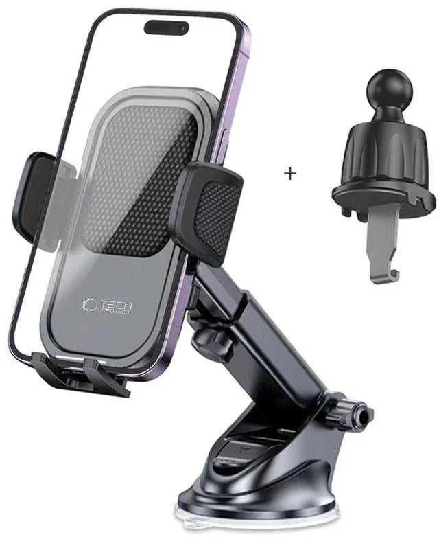 Universalus automobilinis telefono laikiklis for Dashboard / Air Vent Tech-Protect V6 juodos spalvos