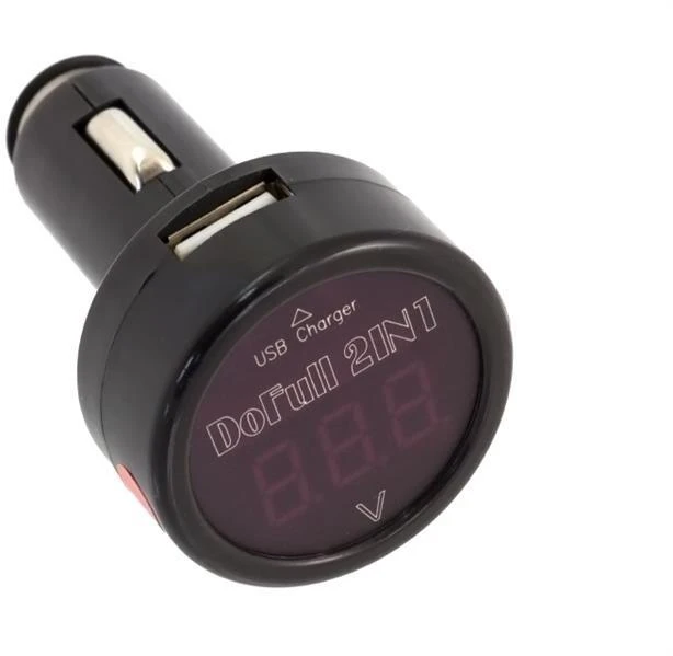 Ag361A Automobilio voltmetras - USB įkroviklis