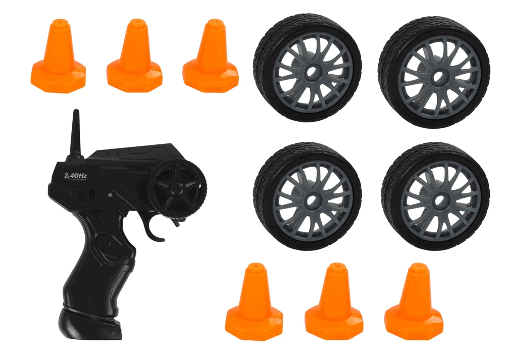 Lean Toys Nuotoliniu būdu valdomas DRIFT ralio automobilis su priedais