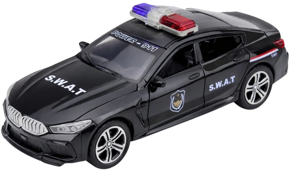 Lean Toys SWAT automobilis juodas