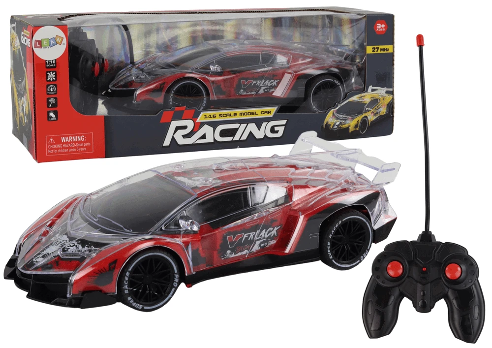 Nuotoliu valdomas sportinis automobilis Lean Toys Racing 1:16, raudonas