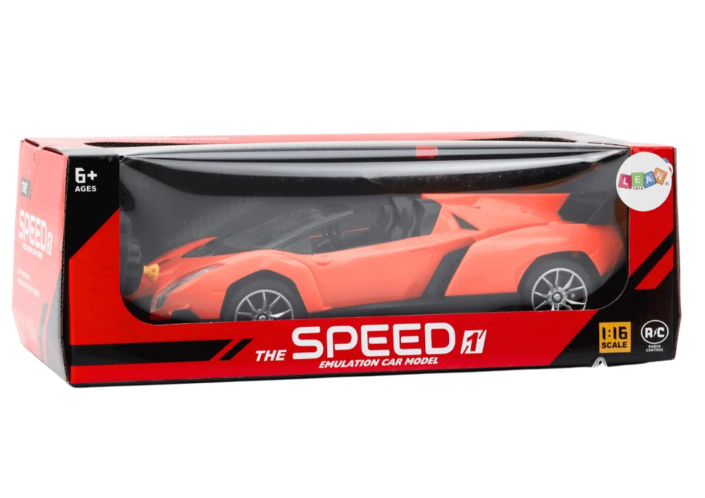 Lean Toys Nuotoliniu būdu valdomas sportinis automobilis RC 1:16 oranžinis
