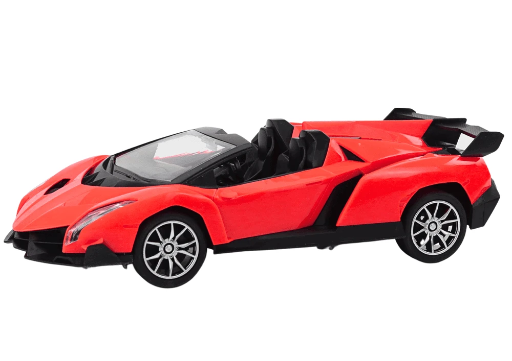 Lean Toys Nuotoliniu būdu valdomas raudonas sportinis automobilis RC 1:16