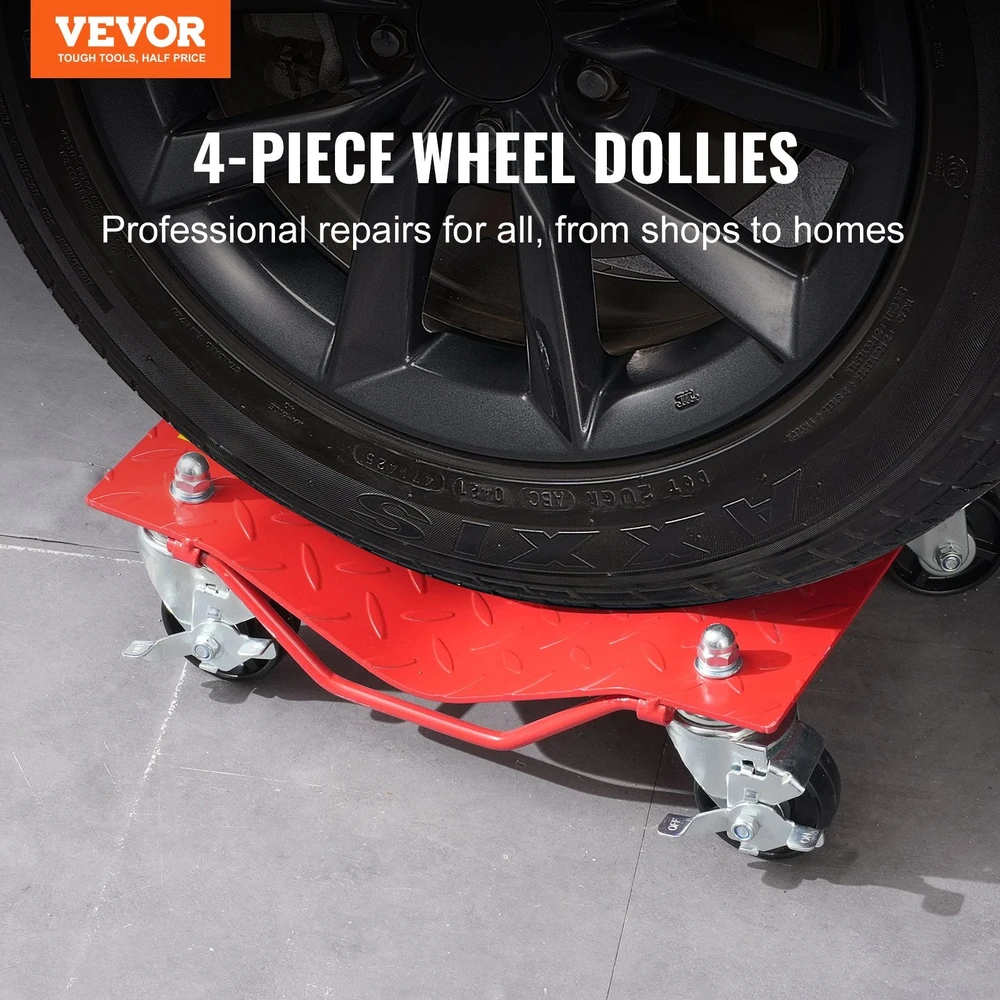 VEVOR Automobilių padangų vežimėlis 3.6 tonos, 4 vnt.