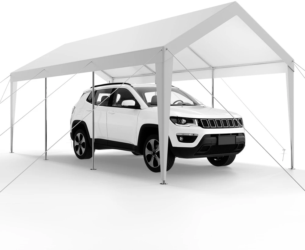 VEVOR Automobilio pastogė 3 x 6 m balta