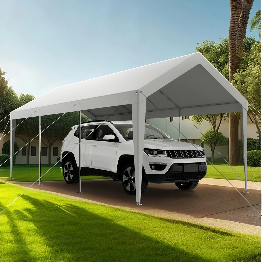 VEVOR Automobilio pastogė 3 x 6 m balta
