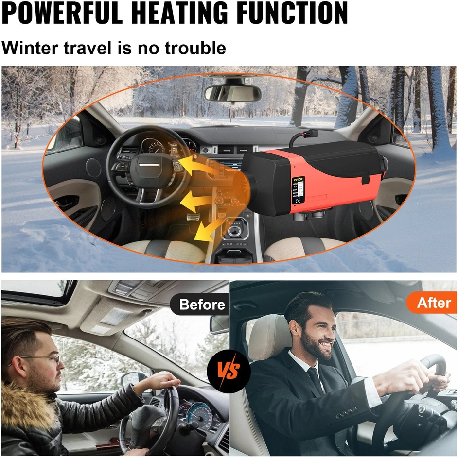 Vevor 12V 2kW dyzelinis oro šildytuvas
