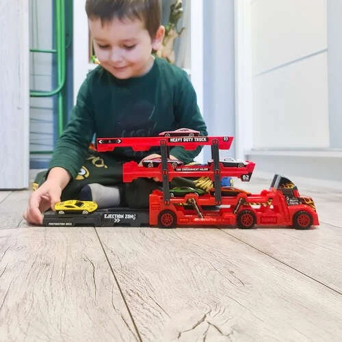 Kruzzel TIR sunkvežimio komplektas su 6 automobiliais 22515