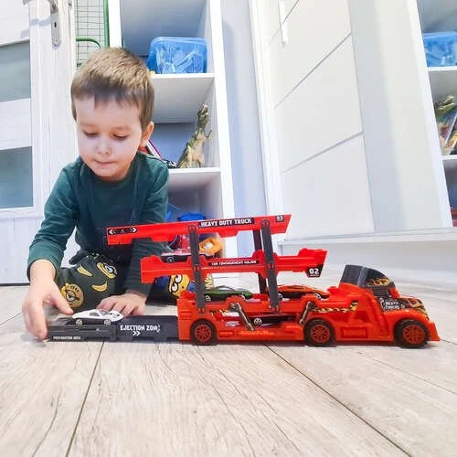 Kruzzel TIR sunkvežimio komplektas su 6 automobiliais 22515