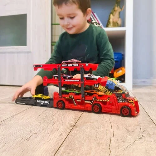 Kruzzel TIR sunkvežimio komplektas su 6 automobiliais 22515